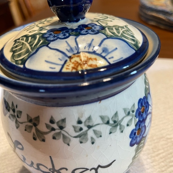 Polish pottery Kitchen Polish Pottery Sugar Canister Unikat Poshmark